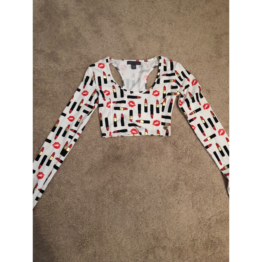Kendall and Kylie crop top long sleeve shirt.